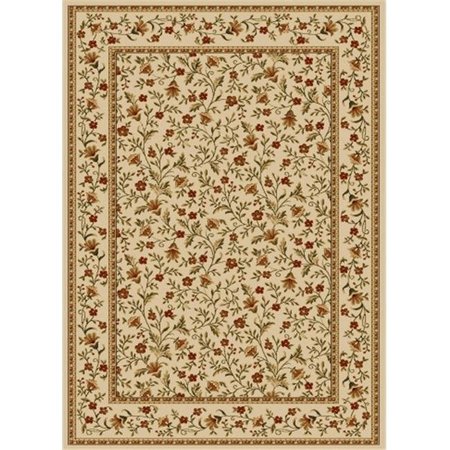 RADICI USA INC Radici 1593-1141-IVORY Como Rectangular Ivory Traditional Italy Area Rug; 5 ft. 5 in. W x 7 ft. 7 in. H 1593/1141/IVORY